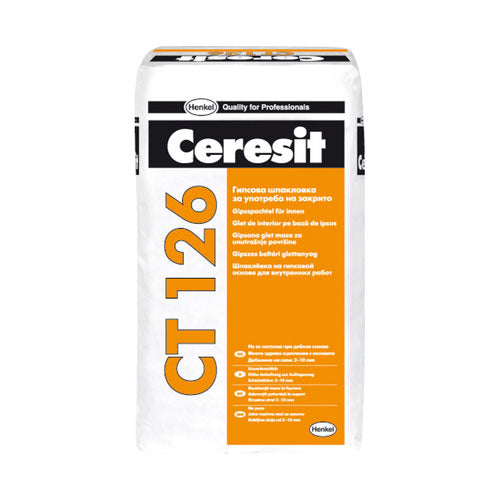 Gypsum putty for internal walls and ceilings