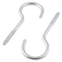 Load image into Gallery viewer, 10 Open Screw Eyes With Wall Anchors 3 1/2&quot; 100mm For Concrete Brick Masonry