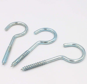 10 Open Screw Eyes With Wall Anchors 3 1/2" 100mm For Concrete Brick Masonry
