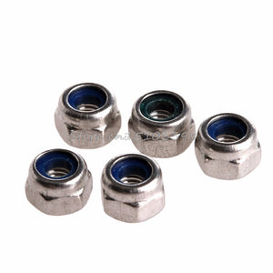 100Pcs M3Stainless Steel Self-Lock Nylon Inserted Hex Lock Nuts, Self Clinching Nuts - Retail Heaven