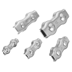 10Pcs  Double Clamps Buckle Stainless Steel Buckle Cable Connector - Retail Heaven