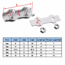 Load image into Gallery viewer, 10Pcs  Double Clamps Buckle Stainless Steel Buckle Cable Connector - Retail Heaven