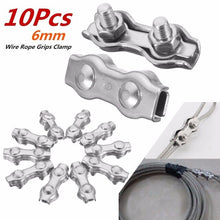 Load image into Gallery viewer, 10Pcs  Double Clamps Buckle Stainless Steel Buckle Cable Connector - Retail Heaven