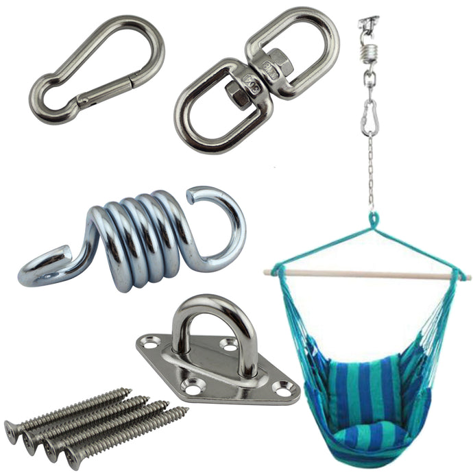Stainless Hanging Chair Hardware Hammock Hook Ceiling Mount Spring Suspension Swing Hook Kit For Garden Swing Kit - Retail Heaven