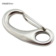 Load image into Gallery viewer, 2PCS Boat Marine Stainless Steel Egg Shape Spring Snap Hook Clips Quick Link Carabiner Buckle Eye Shackle Lobster Claw Outdoor - Retail Heaven
