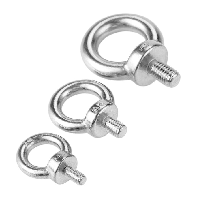 1Pc M6/M8/M10 316 Stainless Steel Eyebolt Lifting Eye Bolts Ring Screw Loop Hole Bolt with Nuts For Cable Rope Lifting - Retail Heaven