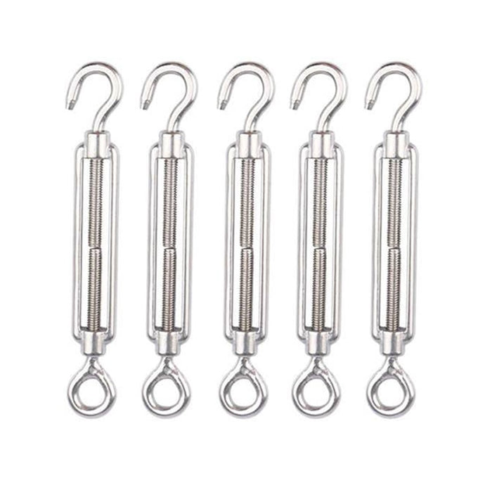 10pcs Stainless steel Basket screws Strong Turnbuckle Strainer Hook Eye wire rope Tension Tensioner Hook Eye Turnbuckle - Retail Heaven