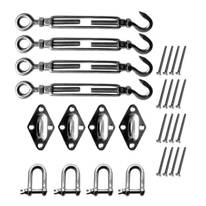 Wire Rope Tension Hook Eye Turnbuckle Wire Rope Tension Rectangle / Square Pad Eyes - Retail Heaven