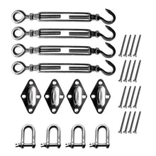 Load image into Gallery viewer, Wire Rope Tension Hook Eye Turnbuckle Wire Rope Tension Rectangle / Square Pad Eyes - Retail Heaven