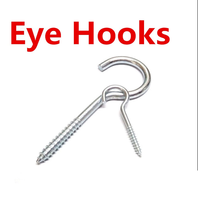 10 pcs Zinc Plated Screw Hook Eye For Curtain Net Wire Hook - Retail Heaven
