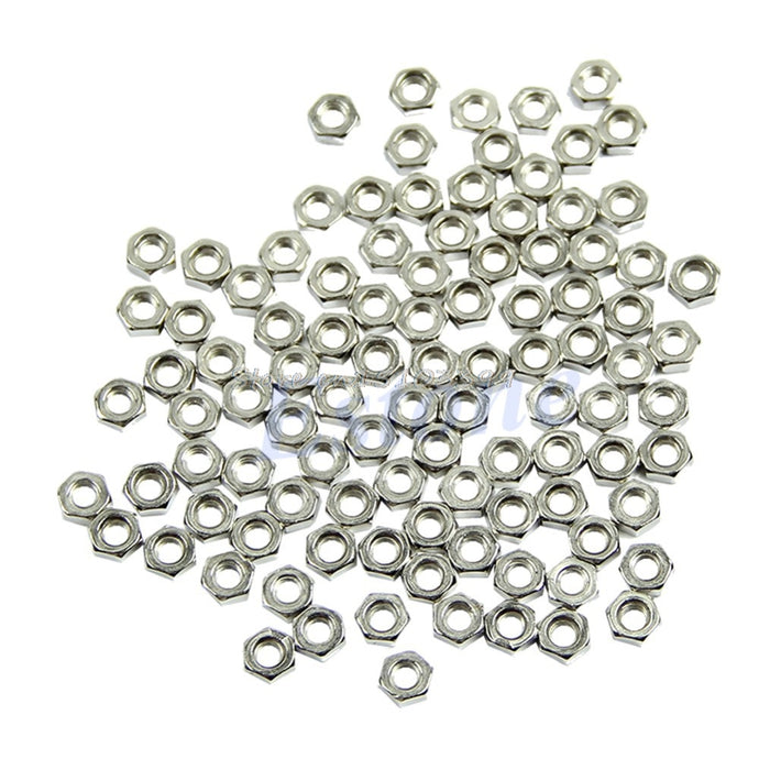 100Pcs Dia Carbon Steel Hex Screw Nut DIY - Retail Heaven