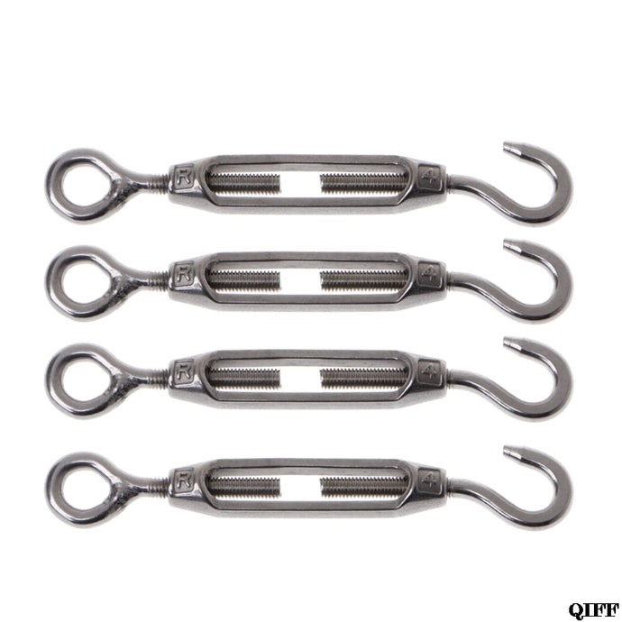 304 Stainless Steel Hook & Eye Turnbuckle Light Duty Wire Rope Tension - Retail Heaven