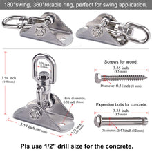 Load image into Gallery viewer, Swing Hangers Suspension Hooks Heavy Duty Stainless Steel Hanging Kit for Yoga Hammock/Boxing/Gym Ring/Home Training - Retail Heaven