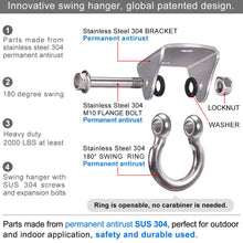 Load image into Gallery viewer, Ceiling Mount Heavy Duty Swing Hangers 2000LB Capacity, 180° Swing, Yoga Hammock Chair Sandbag - Retail Heaven