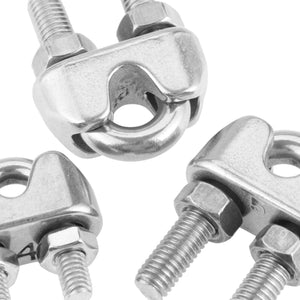 4Pcs 316 Stainless Steel Saddle Wire Rope Clips M2/M3/M4/M5 - Retail Heaven