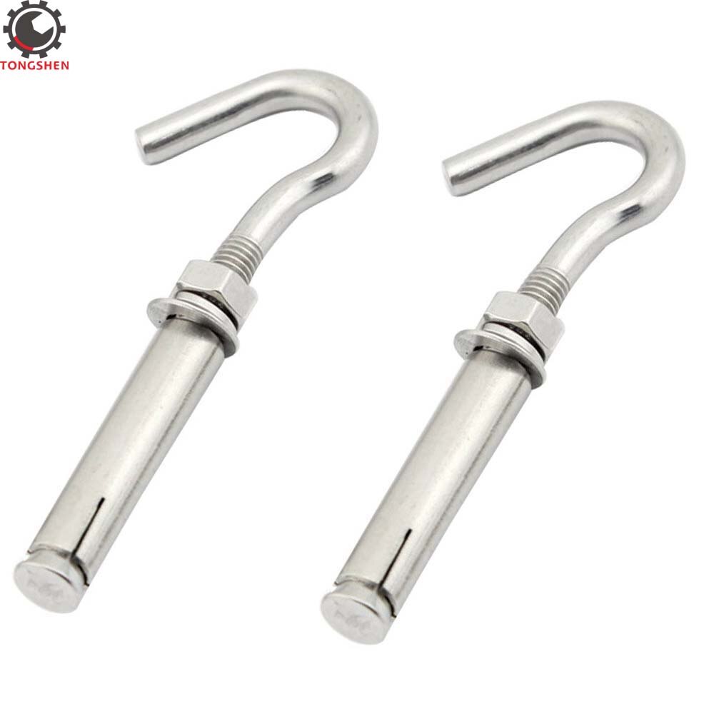 10Pcs M8 Open Cup Hook Screw Expansion Hook Screw Buckle - Retail Heaven