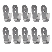 Load image into Gallery viewer, Screw Single Hooks, Coat Hat Wall , Bath Towel Hook Heavy Duty Wall Mount Hooks (Pack of 10) - Retail Heaven