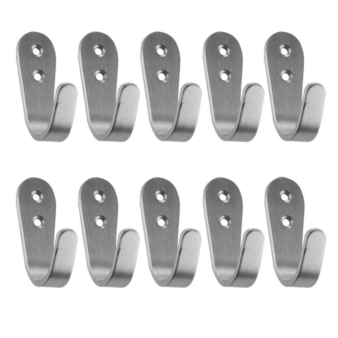 Screw Single Hooks, Coat Hat Wall , Bath Towel Hook Heavy Duty Wall Mount Hooks (Pack of 10) - Retail Heaven