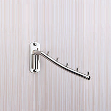 Load image into Gallery viewer, Wall Mounted Clothes Hanger Rack, Stainless Steel Garment Hooks Swing Arm Holder - Retail Heaven