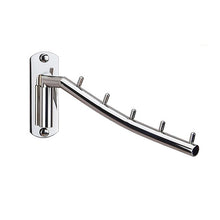 Load image into Gallery viewer, Wall Mounted Clothes Hanger Rack, Stainless Steel Garment Hooks Swing Arm Holder - Retail Heaven