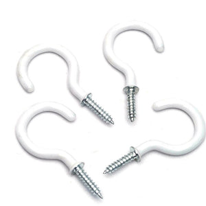 Ceiling Hooks, 10 Pack Cup Hook Holder, 2 inches Screw-in Hooks - Retail Heaven