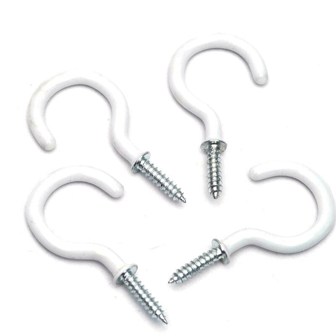 Ceiling Hooks, 10 Pack Cup Hook Holder, 2 inches Screw-in Hooks - Retail Heaven